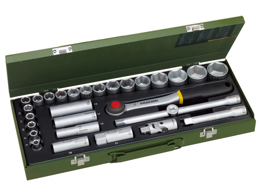 PROXXON Steckschlüsselsatz, 23000, 1/2", 29-teilig