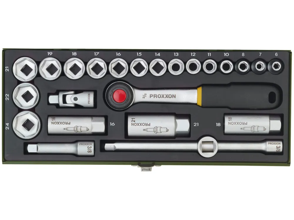 PROXXON Steckschlüsselsatz, 23110, 3/8", 24-teilig