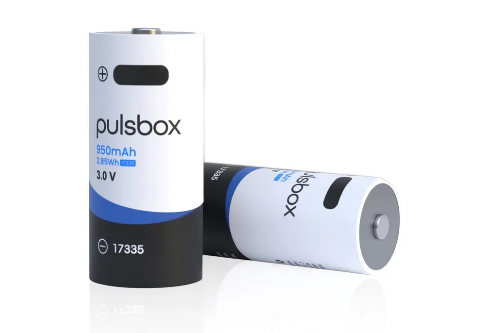pulsbox RCR123A Akku Li-Ion 3.0V - 3.7V 950mAh USB-C wiederaufladbar Akku, - passend für CR123A 16340 Geräte