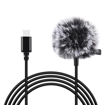 Mikrofon Puluz PU425 USB-C omnidirektional mit Clip und 1,5 m Kabel