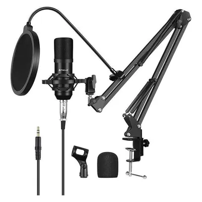 Mikrofon Puluz PU612B USB unidirektional mit Popschutz und Zubehör
