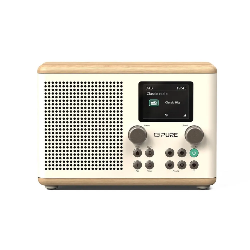 Classic H4 Cotton White/Oak DAB+ Radio