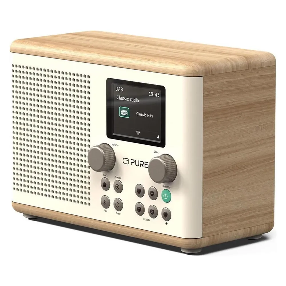 Classic H4 Cotton White/Oak DAB+ Radio