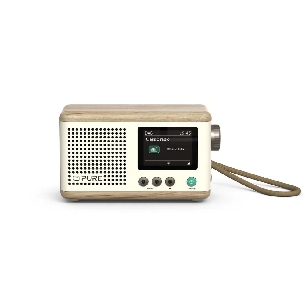 DAB+ Radio Classic Mini baumwoll-weiß/ eiche