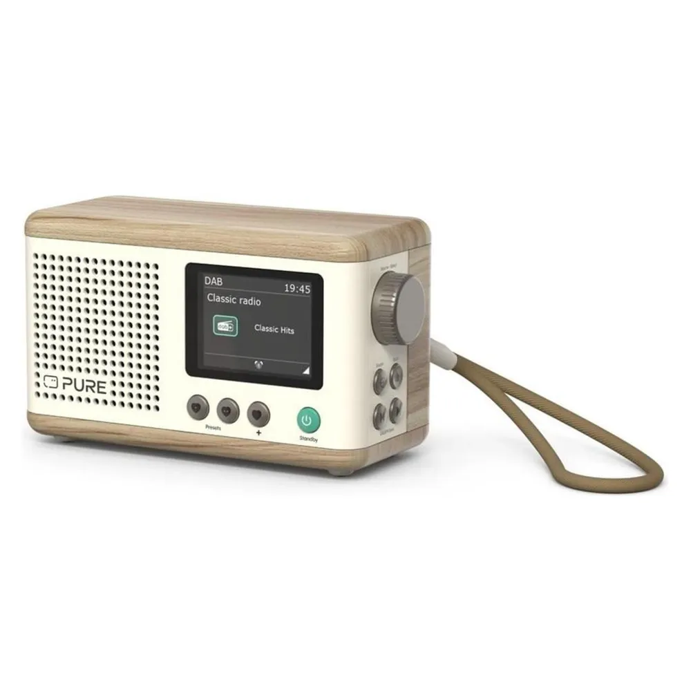 DAB+ Radio Classic Mini baumwoll-weiß/ eiche