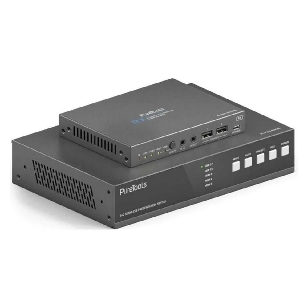 Purelink PureTools - 18Gbps USB-C KVM-Switcher mit Dante und Multiview