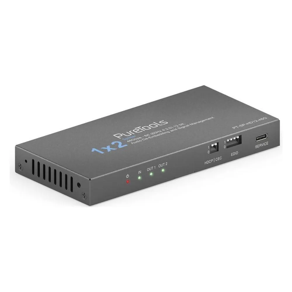 Purelink PureTools - 1x2 HDMI2.1 Splitter - 48Gbps - 8K (60Hz 4:2:0) 12 bit