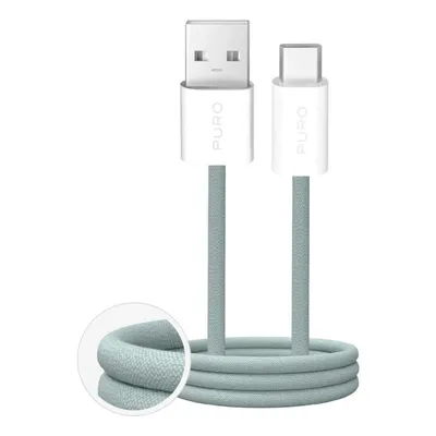 USB-Kabel PURO PUCAC10WFABK415MTGRN 1,5 m USB-A auf USB-C Grün