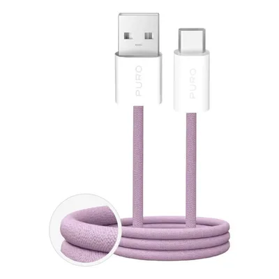 USB-Kabel PURO PUCAC10WFABK415MTPNK 1,5 m Pink USB-A auf USB-C