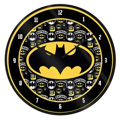 Pyramiden-Wanduhr mit Batman-Logo