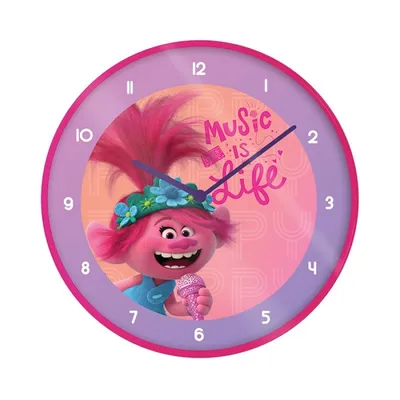 Pyramiden-Wanduhr Trolls World Tour Musik ist Leben