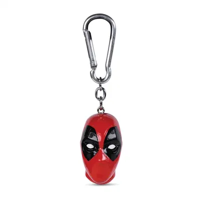 Pyramiden-3D-Haken-Schlüsselanhänger mit Marvel-Deadpool-Logo