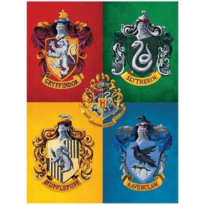 Pyramid Canvas Harry Potter Bunte Wappen 30x40cm