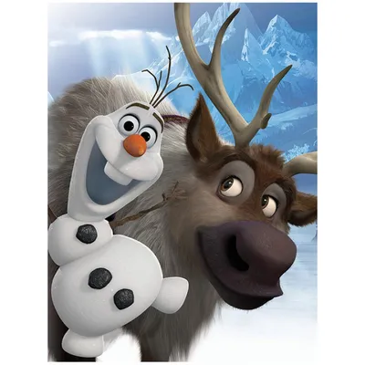 Pyramidenleinwand Disney Frozen Olaf und Sven 30x40cm