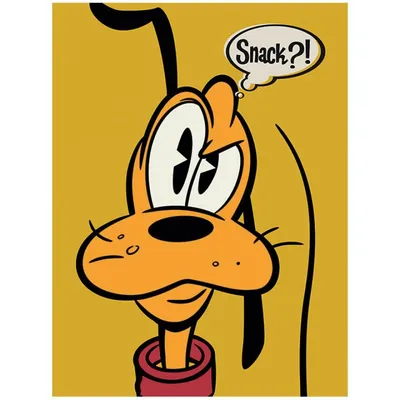 Pyramidenleinwand Disney Pluto Snack 30x40