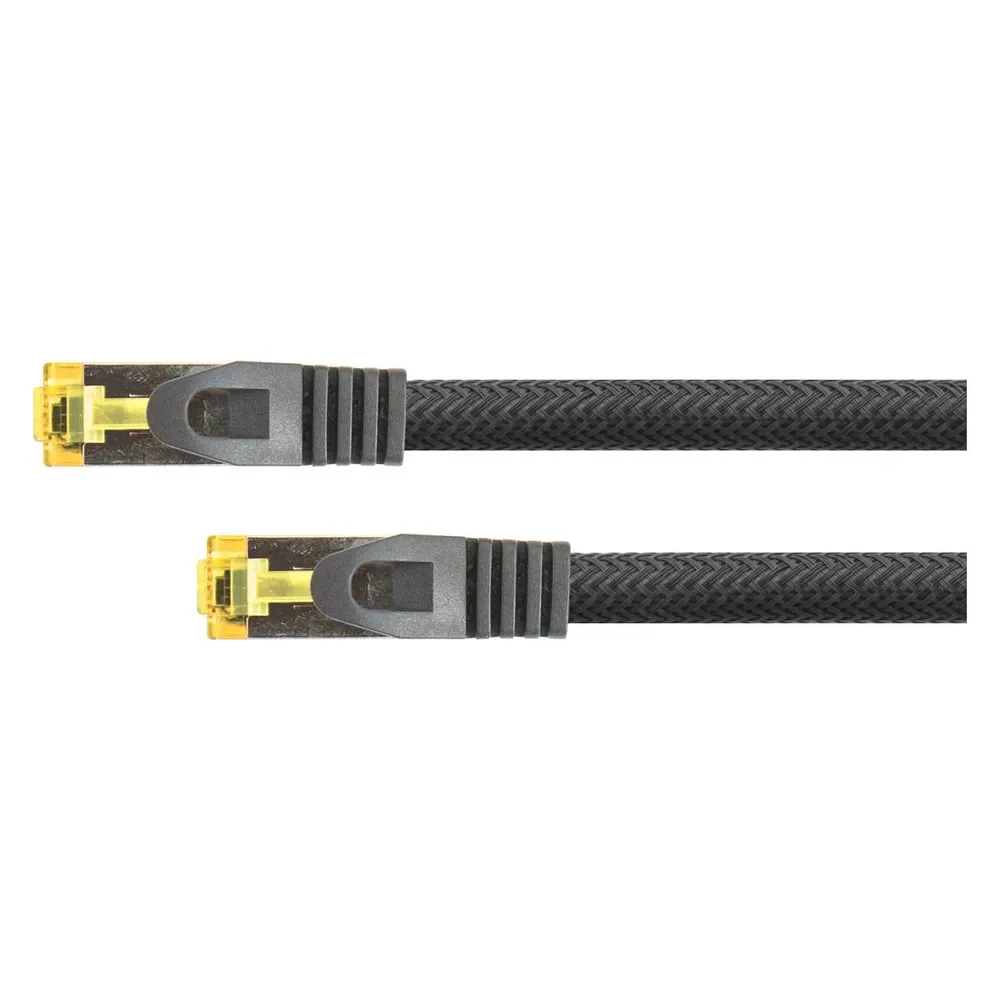 Python Series RJ45 Patchkabel mitCat.7 Rohkabel, Rastnasenschutz (RNS) und Nylongeflecht, S/FTP, PiMF, h (S/FTP, CAT7, 0.50 m)