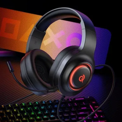 Kabelgebundene QCY V200 Pro USB-A Kopfhörer 7.1 Virtual Surround RGB Schwarz