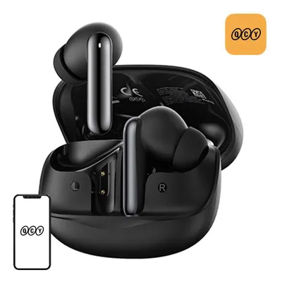 Kopfhörer QCY MeloBuds HT12 kabellos Bluetooth mit Geräuschunterdrückung, Mikrofon und IPX4 schwarz