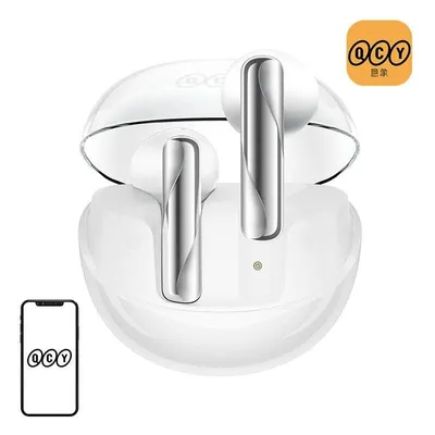 Kopfhörer QCY AilyBuds Clear T32 Bluetooth 5.3 kabellos mit Geräuschunterdrückung, Schnellladung, weiß