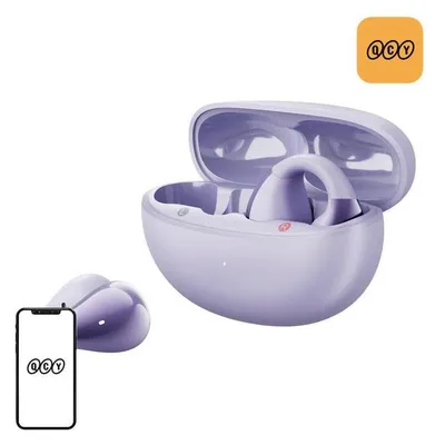 Kopfhörer QCY Crossky Clip C30 Bluetooth 5.4 kabellos Sport lila