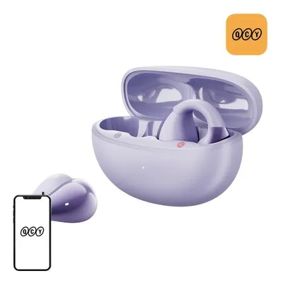 Kopfhörer QCY Crossky Clip C30 Bluetooth 5.4 kabellos Sport lila