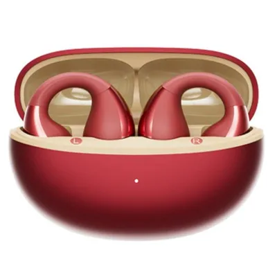 Kopfhörer QCY Crossky Clip C30S Bluetooth 6.0 kabellos, ANC, IPX5, für Anrufe und Musik, rot