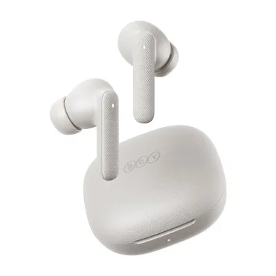QCY T43 kabellose Bluetooth Kopfhörer mit Geräuschunterdrückung, 35h Akku, IPX4 weiß