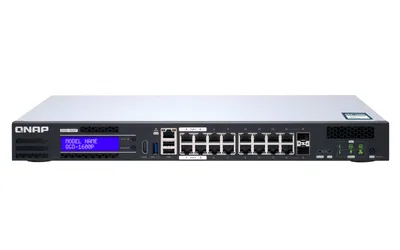 QNAP QGD-1600P Managed Gigabit Ethernet (10/100/1000) Power over Ethernet (PoE) 1U Schwarz, Grau