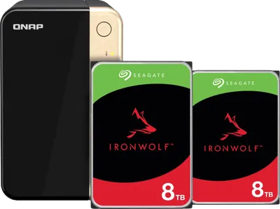 QNAP TS-264-8G + Seagate Ironwolf 8TB Doppelpack