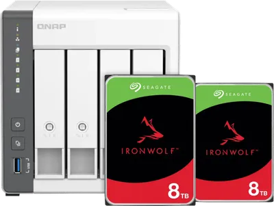 QNAP TS-433-4G + Seagate Ironwolf 16TB (2 x 8TB)