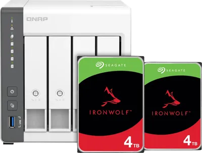 QNAP TS-433-4G + Seagate Ironwolf 8TB (2 x 4TB)