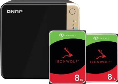 QNAP TS-464-8G + Seagate Ironwolf 16TB (2 x 8TB)