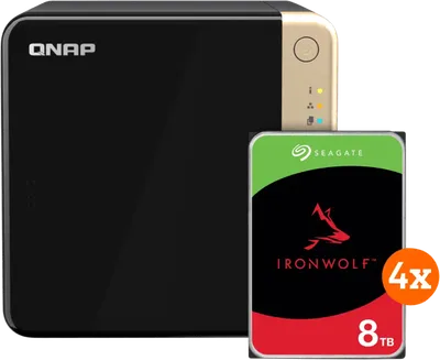 QNAP TS-464-8G + Seagate Ironwolf 32TB (4 x 8TB)