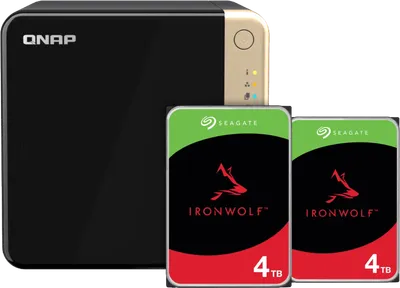QNAP TS-464-8G + Seagate Ironwolf 8TB (2 x 4TB)
