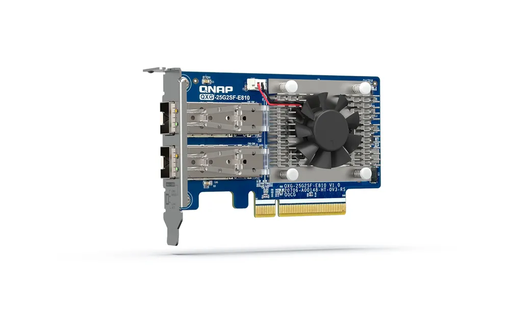 Tarjeta de Red QNAP QXG-25G2SF-E810 PCI Express 25 Gbit/s Fiber SFP28 Low Profile