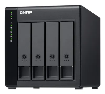 Festplattengehäuse QNAP TL-D400S Mini-Tower Stahl Schwarz Grau Hot-Swap RAID-fähig
