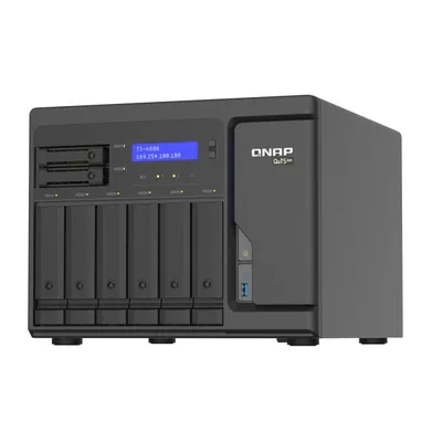 QNAP TS-h886 NAS Tower Intel® Xeon® D D-1602 8 GB DDR4 0 TB QuTS hero Schwarz