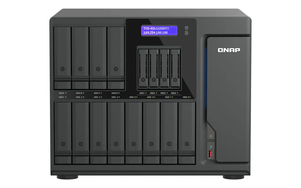 NAS Tower QNAP 32GB DDR5 Intel Core Ultra 7 16-Bay QuTS hero