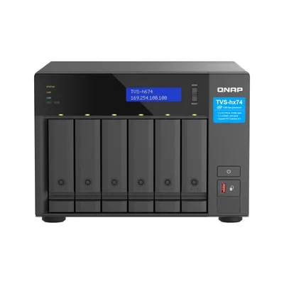 QNAP TVS-H674 NAS Tower Intel® Core™ i5 i5-12400 32 GB DDR4 0 TB QuTS hero Schwarz