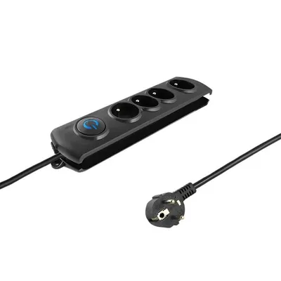Steckdosenleiste Qoltec 50105 4 Steckplätze mit Schalter und LED