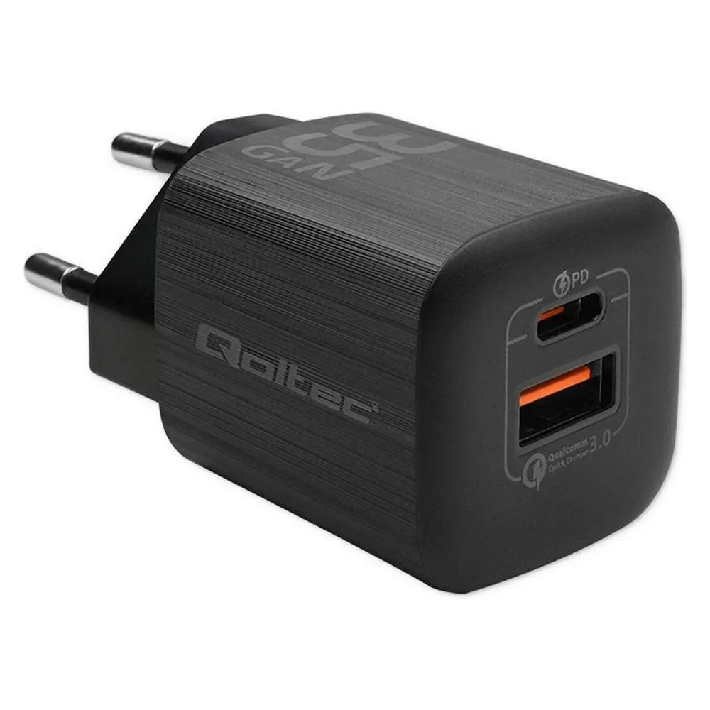 Qoltec 50764 Ladegerät für Mobilgeräte Laptop Tragbare Spielekonsole Powerbank Smartphone Smartw