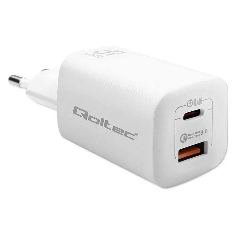 Qoltec 50765 Ladegerät für Mobilgeräte Laptop Tragbare Spielekonsole Powerbank Smartphone Smartw