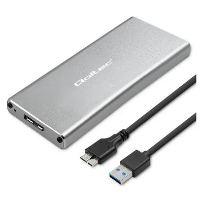 Qoltec Aluminiowa Obudowa Kieszeń na dysk M.2 SSD SATA NGFF USB 3.0 Super speed 2TB (M.2)