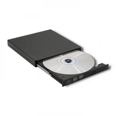 Externer DVD-RW Brenner Qoltec 51858 USB 2.0 eSATA schwarz Tray
