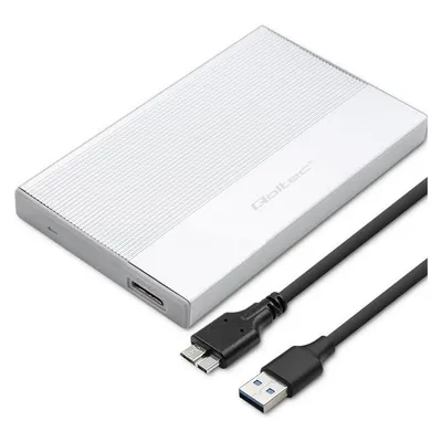 Qoltec Gehäuse für SSD HDD 2,5 Zoll, SATA, USB3.0, 2TB