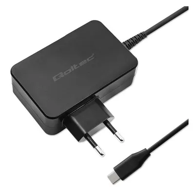 Qoltec Ładowarka GaN POWER PRO 1xUSB-C 90W 5-20V 3-4.5A Czarna