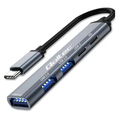 Qoltec Hub Adapter USB-C 3.1 5w1 USB-C PD USB-C 2x USB 2.0 USB 3.0