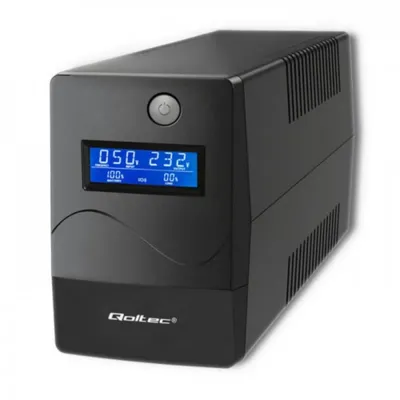 Sai Qoltec 0,45 kVA Bleiakku LCD Kompakt USB-Typ B Überlastschutz