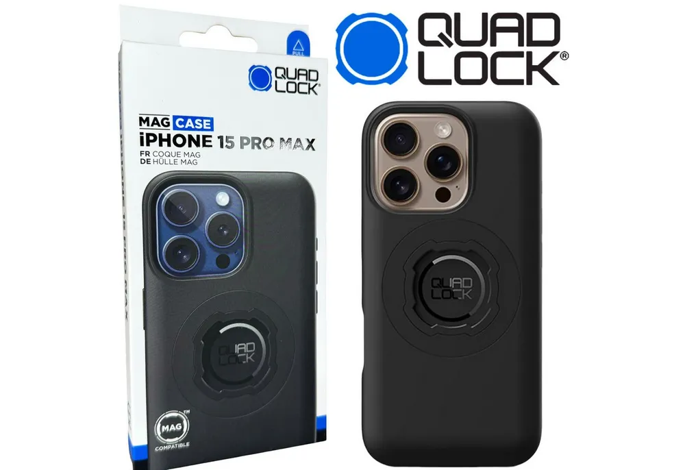 Quad Lock Handy-Halterung QUAD LOCK MAG Case Handy Schutz Hülle passend für iPhone 15 Pro Max