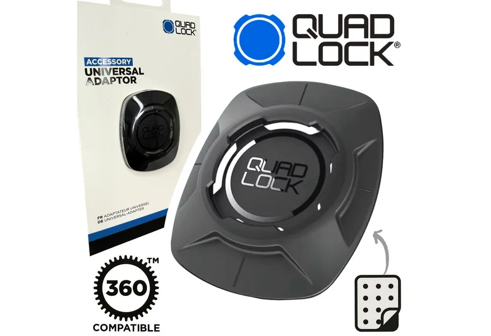 Quad Lock Handyhülle Quad Lock 360 Universal-Adapter V3 Handyhalter selbstklebend Rückseite